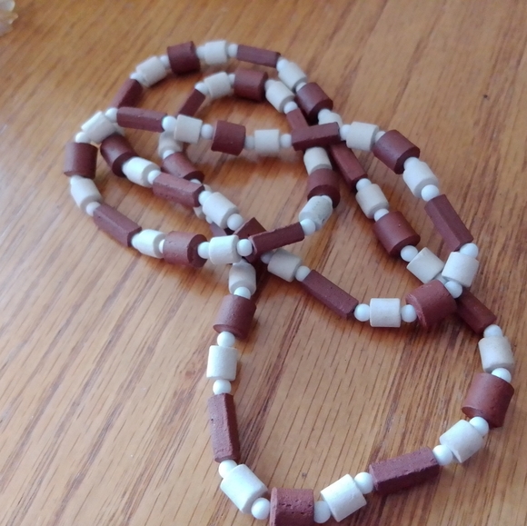 Vintage Handmade Bead Necklace 29" - Picture 2 of 3